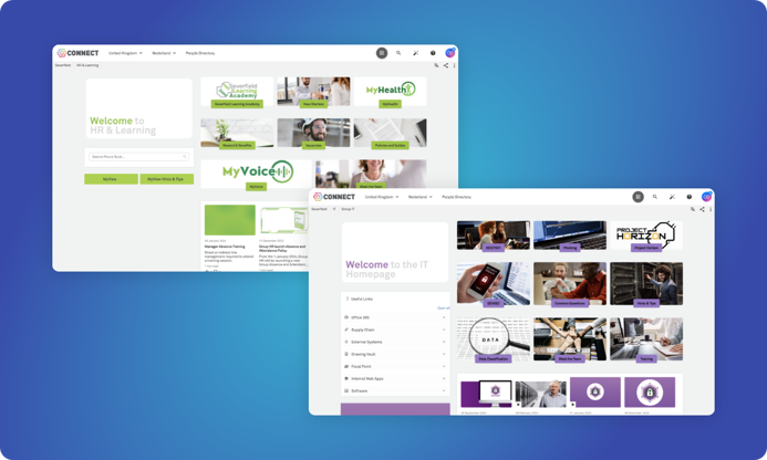 An image showing Severfield's intranet 'Connect'