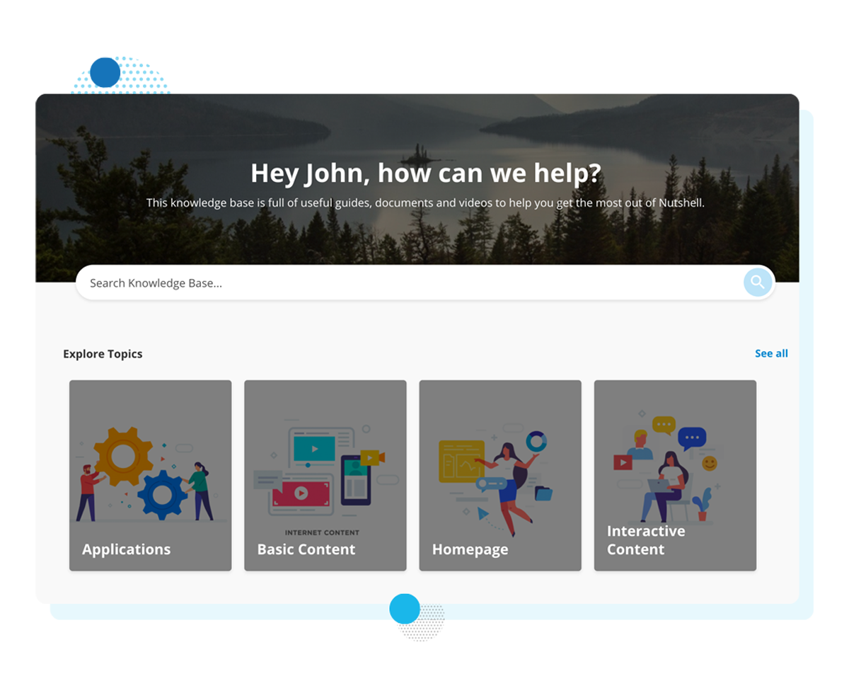 screen showing Oak Engage's knowledge base intranet being used to onboard an employee
