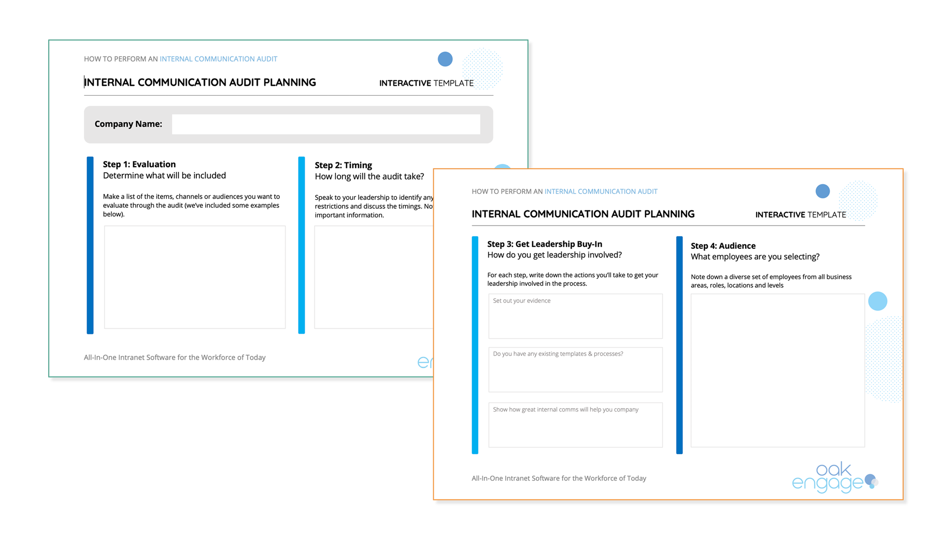 Internal Communication Audit Plan Template Free Download Oak Engage