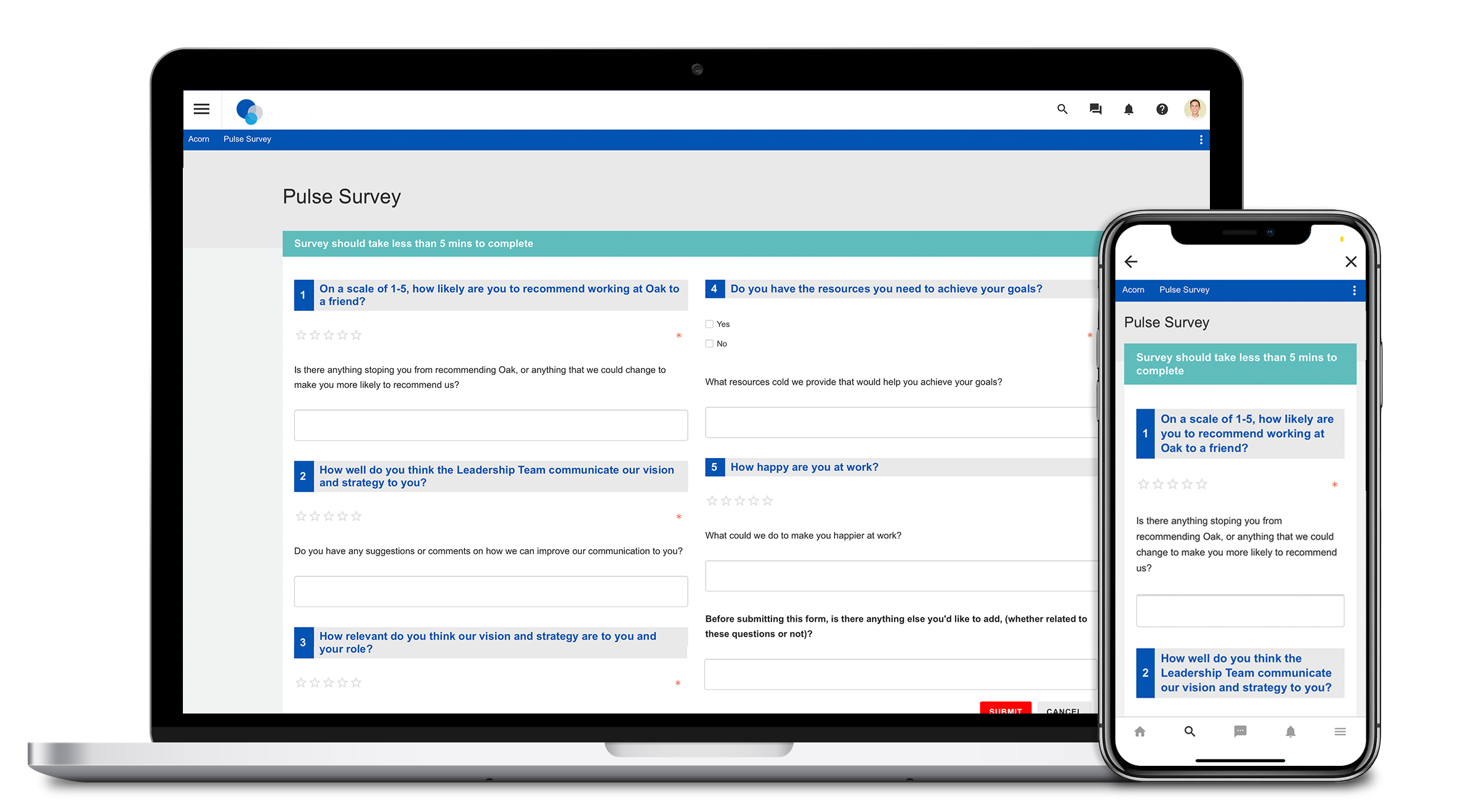 Pulse Surveys used to gain employee feedback