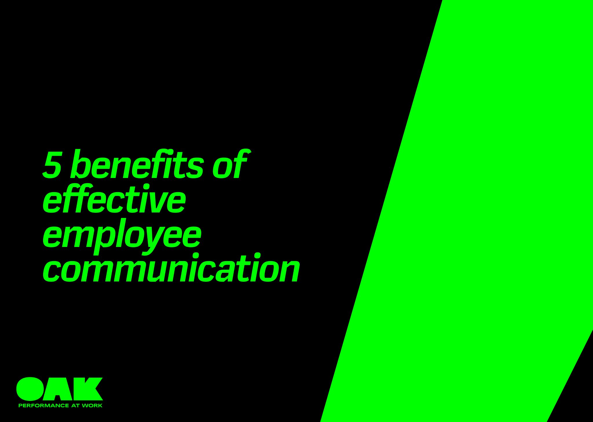 blog header for five benefits of effective employee commnication